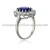 Import Latest Italy Jewelry Clear and Blue Sapphire Big Stone Ring from China