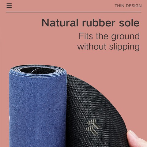 Latex Free Premium Suede Material Roll Yoga Mat