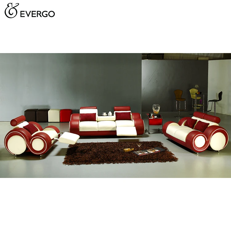 leather recliner sofa 3+2+1 living room sofa set bedroom furniture