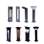LED lawn lamp waterproof garden lamp 9w 12w 24w led hotel lawn light RGB solar garden light