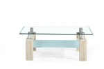 Living Room Furniture MDF Wooden Tea Table Design Glass Coffee Tables Modern