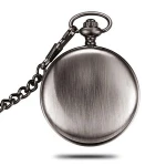 logo customized mechanical chain pocket watch custom black steampunk fob pocket watch train in bulk men pendant mechanical watch