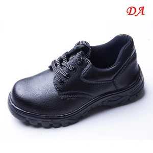 Low Price Waterproof Mining Black Steel Safety Shoes