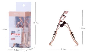 Luxury beauty tool rose gold eyelash applicator stainless steel eyelash curler for ladies