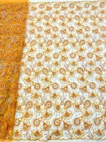 Luxury French Lace Fabric  Polyester Net Material for Wedding Accessories Underwear Loungewear Embroidery Sequin