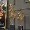 Luxury gold metal home decor for modern home decor  home decoration pieces with natural marble base