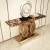 Import Luxury Marble Top Stainless Steel Base Hallway Corner Console Table Decorative Living Room Console Table from China
