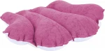 luxury terry cloth comfortable inflatable towel cloth bath pillow spa quality towel cloth with safety suction cup bathtub pillow