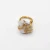 Import ly00371* Wholesale fashion oval baroque pearl rings wrapped in metal wire theme stone ring women fashion natural pearl rings from China