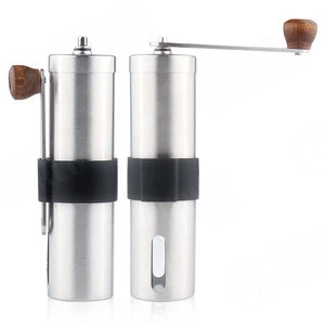 Manual Coffee Grinder SS Hand Crank Grinding Ceramic Coffee Grinder Manual Grinder Coffee Adjustable Stainless Steel