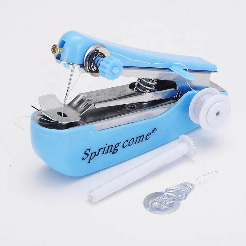 Manual Hand Held Sewing Machine Kit Portable Mini Hand Stitch Household Domestic Embroidery Hand Operated Sewing Set for Sale