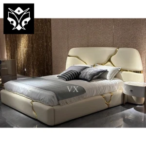 Manufacturer Custom Made Modern Luxury High-end Style Queen Bed Bedroom Furniture Bed Set