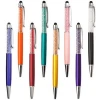 Many Colors Promotional Metal Ballpoint Pen Custom Logo Touch Screen Crystal Stylus Pen