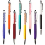 Many Colors Promotional Metal Ballpoint Pen Custom Logo Touch Screen Crystal Stylus Pen
