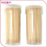 MAXECHO 2 Packs of 250 Toothpicks Skewers 500ct , Bamboo Skewers and Toothpicks