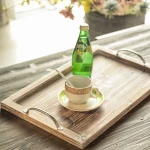 Mayco Fast Delivery Cheap Rustic Coffee Ottoman Serving Wooden Tray