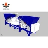 MD1200 mobile concrete batching plant with four aggregate bins