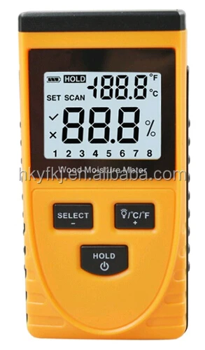 MD630 digital timber moisture meter wood humidity temperature gauge density moisture dry degree analyzer