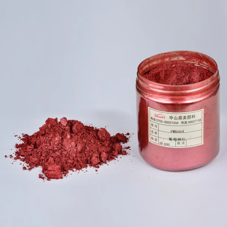 Metal Series Wine Red Cosmetic Pearl Pigment Powder