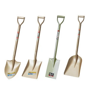 Metal shovel with handle with special steel plates for digging and scooping