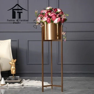 Metal Vase For Wedding Home Decor Antique Tall Floor Decoration Brass Vase
