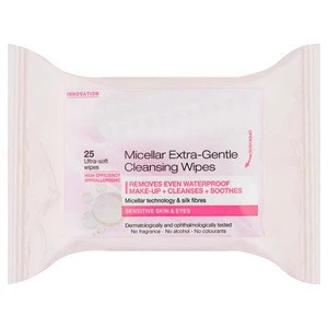 Micellar water makeup remover wipes, extra-Gentle, with colleagan, retinol