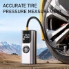 Mini Portable Car Tyre Pump With Intelligent Digital Display Air Compressor Air Pump Car Tire Inflator QS002 Wireless Sliver