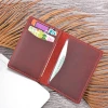 Minimalist Wallet Vintage Old Style Card Holder Cash Wallet Crazy Horse Genuine Leather Front Pocket Wallets for Men