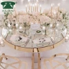 Mirror Top event stainless steel hotel lobby round cake table