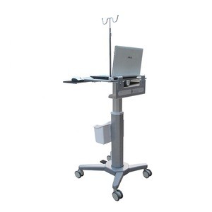 Mobile hospital medical cart computer laptop trolley