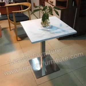 Modern chairs and tables restaurant steel leg dining table set