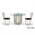 Import Modern Cheap Dining Room Kitchen Furniture Tempered Glass Top Chrome Metal Base Round 4 Seaters Dining Table And Chairs Sets from China