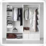 Modern Design Glass Sliding Wardrobe Walk In Closet Bedroom Wardrobe