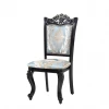Modern European Style Dining Room Furniture Solid Wood Fabric Upholstered Flower Carving Dinner Chair