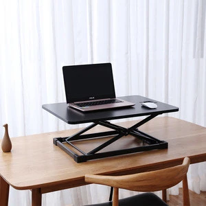 Modern home office school use black white sit standing laptop/pc desk computer portable table