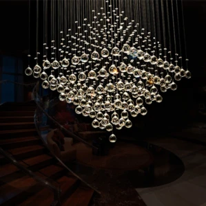 Modern led chandelier living room dining room crystal chandelier square fancy light for project