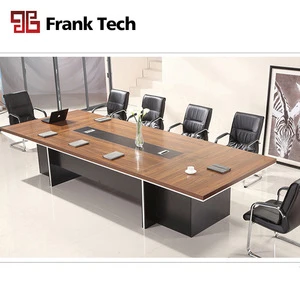 Modern luxury big boardroom rectangular 10 person conference table for 5m