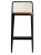 Import Modern Stylish Wood Rattan High Bar stool Leather Seating Cane Backboard Restaurant Bar Stool from China