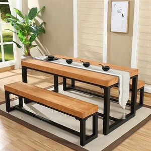 Modern wooden dining table restaurant table