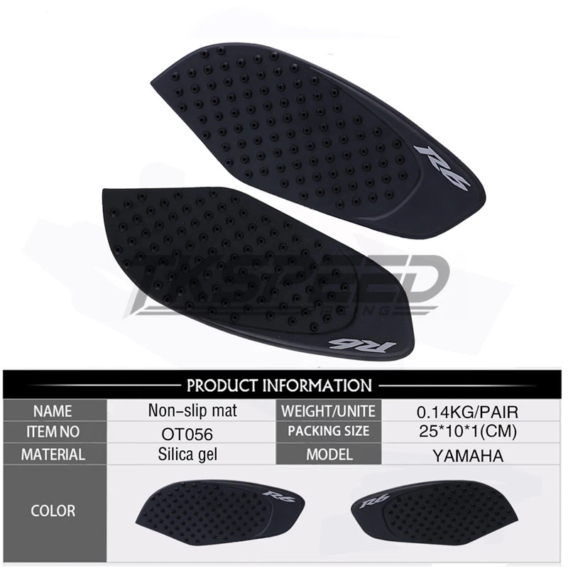 Motorcycle Anti Slip Pad Tank 3M Traction Pad Side Gas Knee Grip Protector Sticker For Yamaha R6 2008 2009 2010 11 12 13 14 15