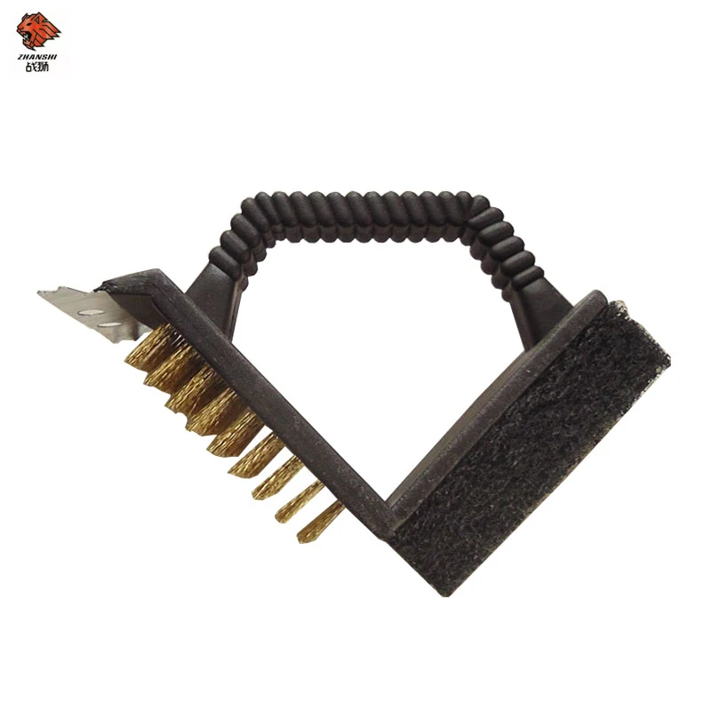 Multi-purpose BBQ barbecue Grill Basting brush BBQ Tools Trinity Cleaning Brush Triangle Copper Wire Short Brushes