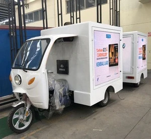 Multifunctional Motor/Electric Tricycle Mounted LED Video Screen or Light Box for Food/Newspaper/Milk Delivery and Advertising