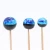 Import Murano Lampwork Glass Two-tone Sea Blue Half Hole Round Foil Beads for Metal Nine-shaped needle for Earring Bracelet Making from China