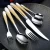 Import MYD factory directly wholesale 24k gold plated 24pcs 72pcs 84pcs 86pcs stainless steel cutlery flatware spoon fork knife from China