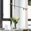 N L Nordic Chandelier Modern design aluminum  Dining Room Living Room Led Pendant Light Fixture  Linear LED pendant lamp