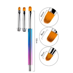 Nail Art Removable Flower Painting Carving Brush Liquid Powder Acrylic UV Gel Extension Builder Drawing Pen