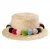 Import Natural grass kids hat ribbon boater flat brim top straw hats hat with ribbon from China