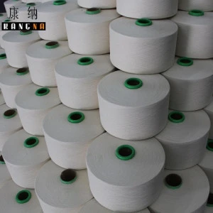 Ne 28/1 100% Cotton Carded Open End Yarn Unwaxed For Weaving Contamination Free