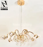Neke original design modern golden led crystal lights for home