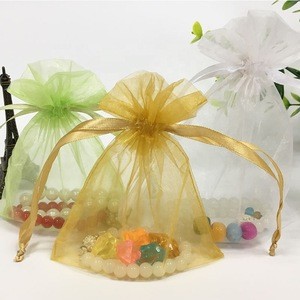 New arrival organza fabric bag with drawing for cosmetics containers and packaging